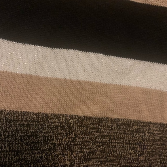 Alfred Dunner Striped Sweater - Size 3x Plus Size, Tan and Black 🖤 - Picture 4 of 4